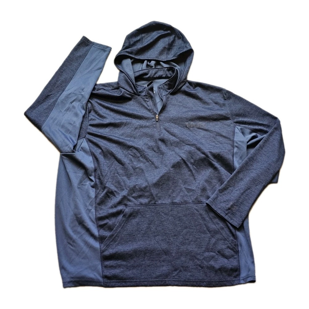 Huk Icon X Coldfront Hoodie Mens XXL Blue 1/4 Zip Performance Fishing H1200452